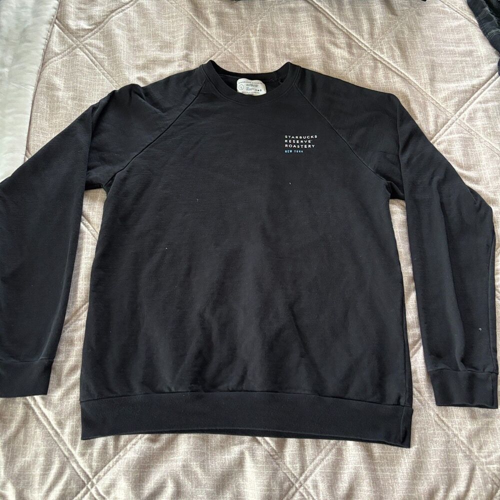 Starbucks Reserve Roastery: New York Black Graphic Pullover Sweatshirt Large NYC